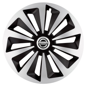 Set 4 capace roti Fox Gri-Negru R17 pentru gama auto Nissan