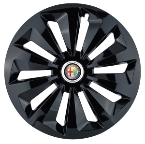 Set 4 capace roti Fox negru R16 Compatibil Cu Alfa Romeo
