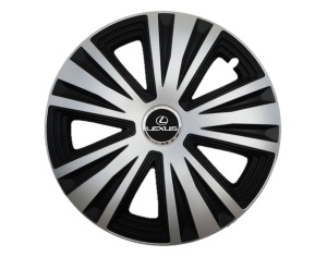 Set 4 capace roti Glory Gri-Negru R15, Compatibil Cu Lexus