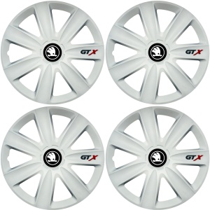 Set 4 Capace Roti GTX Alb R16, Compatibil Cu Skoda nou - Img 2