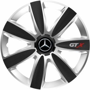 Set 4 Capace Roti GTX Carbon Gri-Negru R17, Compatibil Cu Mercedes - Img 1