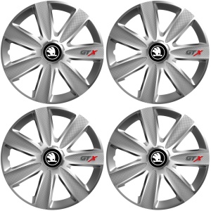 Set 4 Capace Roti GTX Gri R14, Pentru Skoda Nou - Img 2