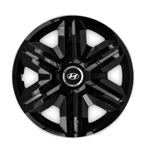 Set 4 capace roti Hubcaps fast black R15 pentru gama auto Hyundai - Img 1