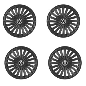 Set 4 capace roti Joy Negru R16 pentru gama auto Renault - Img 2