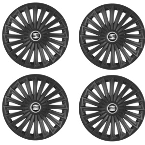 Set 4 capace roti Joy Negru R17 pentru gama auto Seat - Img 2