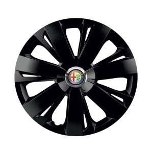 Set 4 capace roti Negre Cu Inel Cromat Energy R15 Compatibil Cu Alfa Romeo - Img 3
