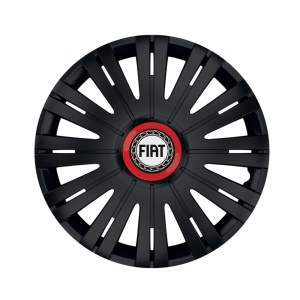 Set 4 capace roti Negre Cu Inel Rosu Active R14 Compatibil Cu Fiat - Img 3
