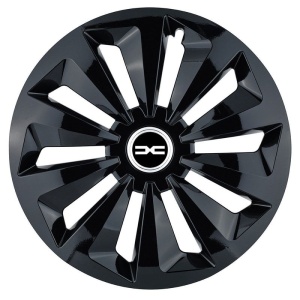 Set 4 capace roti pentru Dacia Nou, model Fox Negru, R16