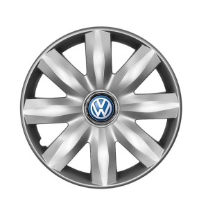 Set 4 capace roti potrivite jantelor de 14 inchi (R14) compatibile Volkswagen, Model - 221, Sigla Albastra