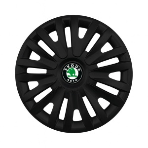 Set 4 capace roti potrivite jantelor de 15 inch (R15) compatibile SKODA, Model - 313 Black