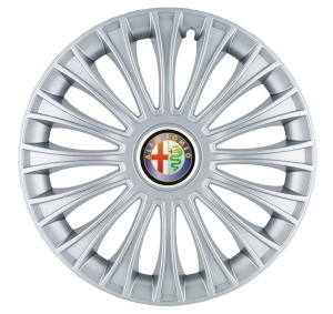 Set 4 Capace Roti, potrivite jantelor de R14, pentru Alfa Romeo, model dino cromat - Img 1