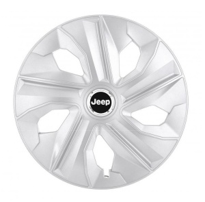 Set 4 Capace Roti, potrivite jantelor de R14, pentru Jeep, model luna cromat - Img 1