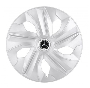 Set 4 Capace Roti, potrivite jantelor de R14, pentru Mercedes-Benz, model luna cromat - Img 1