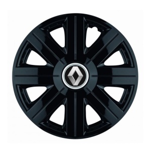Set 4 Capace Roti, potrivite jantelor de R14, pentru Renault, model Cosmos Negru