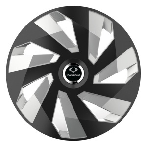 Set 4 Capace Roti, potrivite jantelor de R15, pentru SsangYoung, model vector black and silver - Img 3