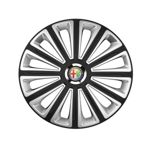 Set 4 capace roti R15 Compatibil Cu Alfa Romeo Trend Silver-Black