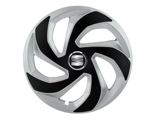 Set 4 capace roti Rex Gri-Negru R16 pentru gama auto Seat