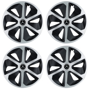 Set 4 capace roti Roco Gri-Negru R14 Compatibil Cu Mercedes - Img 2