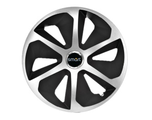 Set 4 capace roti Roco Gri-Negru R15 pentru gama auto Smart - Img 1
