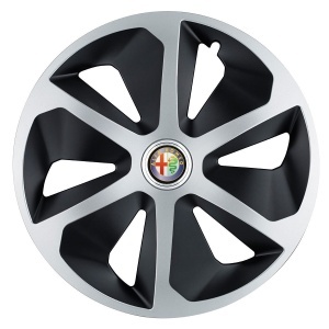 Set 4 capace roti Roco Gri-Negru R17 pentru gama auto Alfa Romeo - Img 4