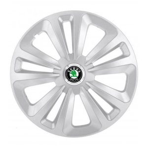 Set 4 Capace Roti Terra Gri R14, pentru Skoda