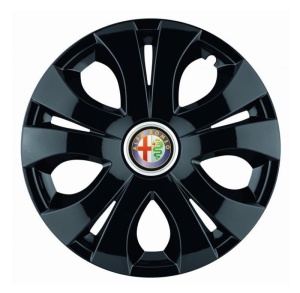 Set 4 Capace Roti Top Negru R15, Compatibil Cu Alfa Romeo