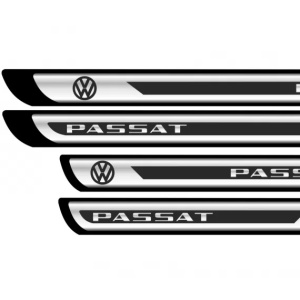 Set 4 stickere protectii praguri gri pentru VW Passat V2, Creative Rey® - Img 2