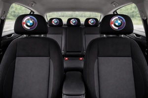 Set 5 huse tetiere negre, pentru gama auto BMW ANIVERSAR - Img 3