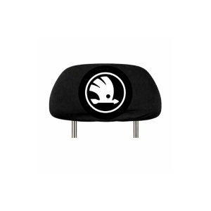 Set 5 huse tetiere negre, pentru gama auto SKODA NOU - Img 2