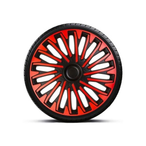 SET CAPACE ROTI 15` ROSU-NEGRU CU INEL NEGRU SOHO - Img 2