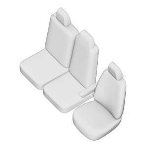 Set Huse Scaune Pentru RENAULT MASTER (2+1) 2011-2019 TIP 2, Premium Negru/Gri - Img 3