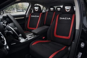 Set Huse Scaune Universale Compatibile cu Dacia – Negru/Rosu - Img 2