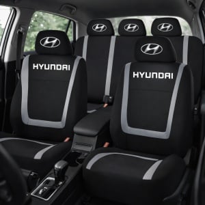 Set Huse Scaune Universale Compatibile cu Hyundai – Negru/Gri - Img 2