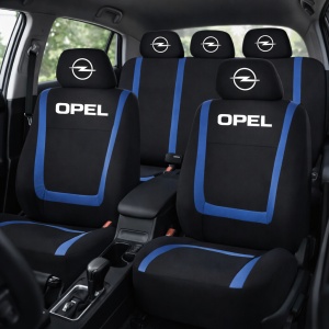 Set Huse Scaune Universale Compatibile cu Opel – Negru/Albastru - Img 2