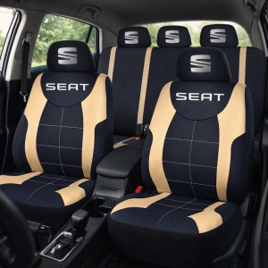 Set Huse Scaune Universale Compatibile cu Seat – Negru/Crem - Img 2