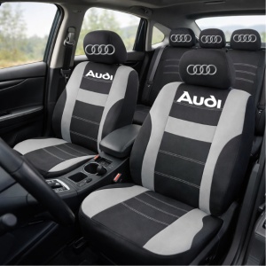 Set Huse Scaune Universale HLX2 Compatibile cu Audi – Negru/Gri - Img 2