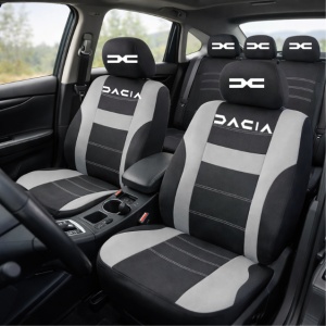 Set Huse Scaune Universale HLX2 Compatibile cu Dacia Nou – Negru/Gri - Img 2