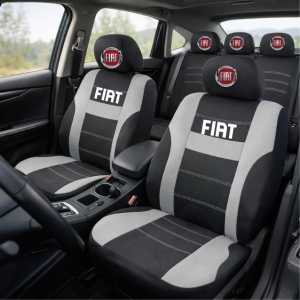 Set Huse Scaune Universale HLX2 Compatibile cu Fiat – Negru/Gri - Img 2