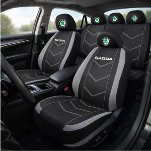 Set Huse Scaune Universale HLX3 Compatibile cu Skoda – Negru/Gri - Img 2