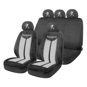 Set Huse Scaune Universale HLX7 Compatibile cu Peugeot– Negru/Gri