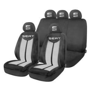 Set Huse Scaune Universale HLX7 Compatibile cu Seat – Negru/Gri