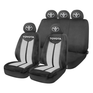 Set Huse Scaune Universale HLX7 Compatibile cu Toyota– Negru/Gri