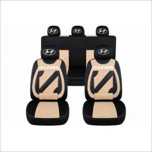 Set Huse Scaune Universale Nero Bej Personalizate cu Hyundai