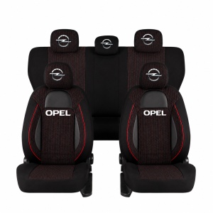 Set Huse Scaune Universale Racing Negru Personalizate cu Opel