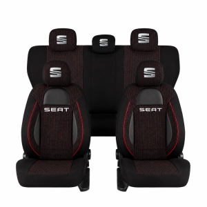 Set Huse Scaune Universale Racing Negru Personalizate cu Seat