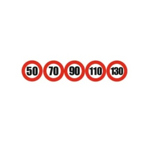 Set Sticker limita viteza 50Km/H 70Km/H 90Km/H 110Km/H 130Km/H - Img 3