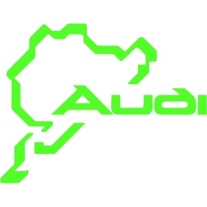 Sticker auto ''Audi pista'', 20x20 cm, verde