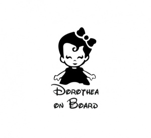 Sticker Auto - Baby On Board Fetita 25X15