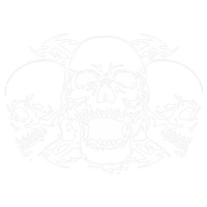 Sticker auto "cranii" 60x39 cm, alb
