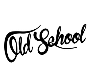 Sticker auto "Old School" 20x8 cm, negru